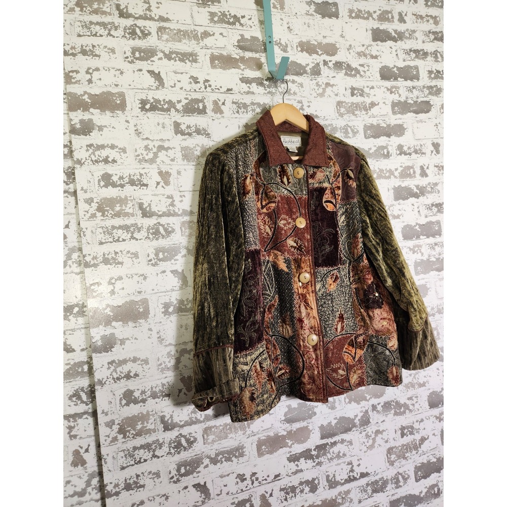 Vintage Flashback Patchwork Boho Jacket Size Larg… - image 2